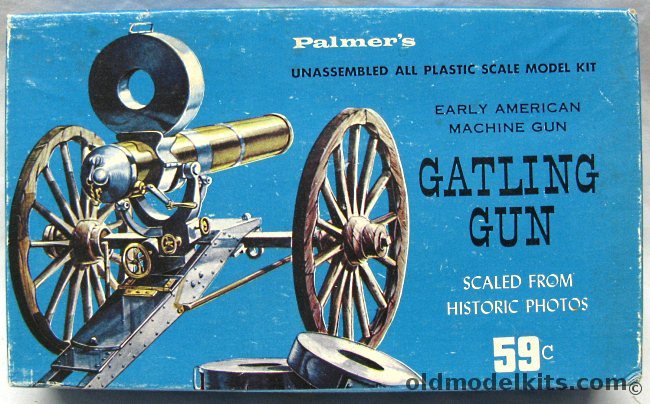 Palmer 1/24 Gatling Gun - Early American Machine Gun, 9C-59 plastic model kit